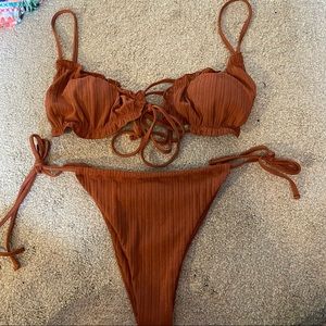 Brown bikini set